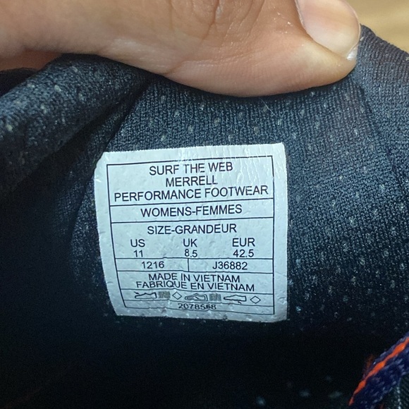 Merrell Women's All Out Charge Unifly Trail Running Sneakers “Purple Orange - Picture 17 of 17